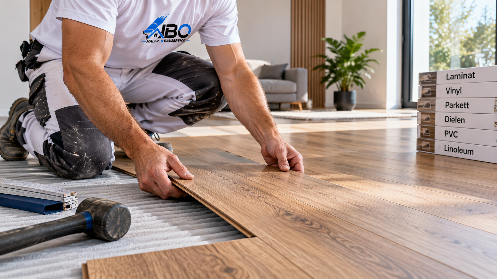 Bodenarbeiten mit Laminat, Vinyl, Parkett, Dielen, PVC und Linoleum &ndash; IBO Maler &amp; Bauservice